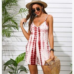 🔥 SALE 🔥 Casual Tie dye Slip Dress/Romper